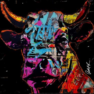 Graffiti Bull Bumsteer Pop Art - 36x36 nyc basquiat style thumb