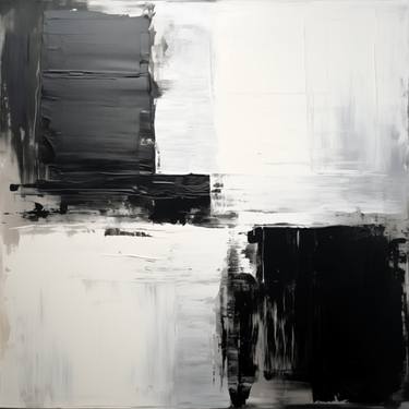 Commission Black and White Modern Abstract Modernism thumb