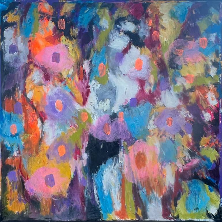 Original Abstract Expressionism Floral Painting by Robert Erod