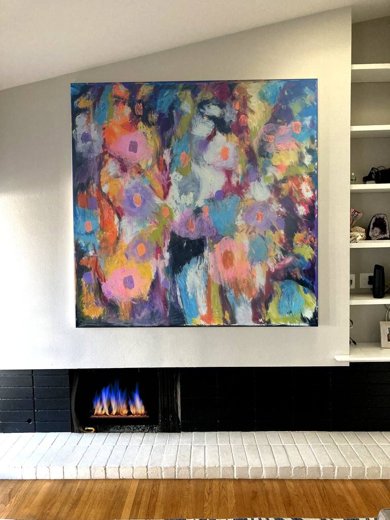 Original Abstract Expressionism Floral Painting by Robert Erod