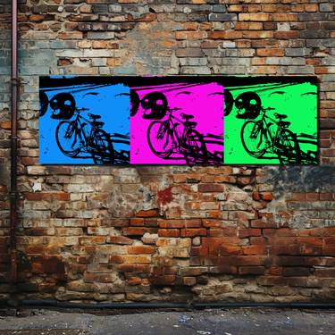 Panorama Bicycles 83x26  Signed Art by Robert Erod thumb