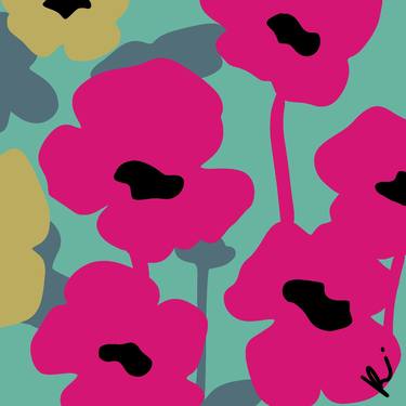 Original Pop Art Floral Digital by Robert Erod