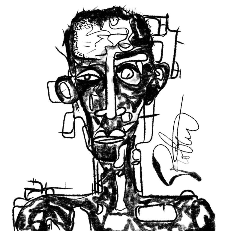Original Abstract Expressionism People Drawings by Robert Erod