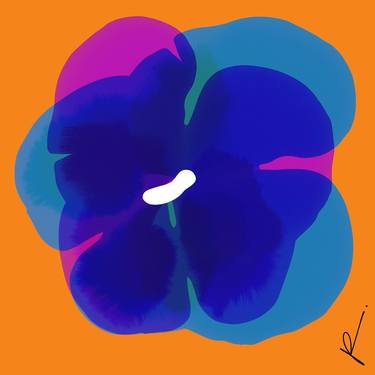 Original Cubism Floral Digital by Robert Erod