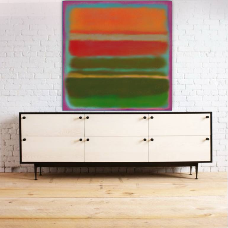 Original Abstract Expressionism Abstract Painting by Robert R Rodriguez