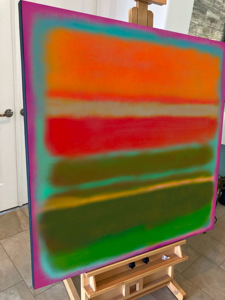 Original Abstract Expressionism Abstract Painting by Robert R Rodriguez