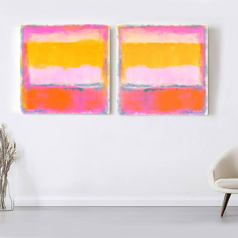 Original Abstract Expressionism Abstract Painting by Robert R Rodriguez