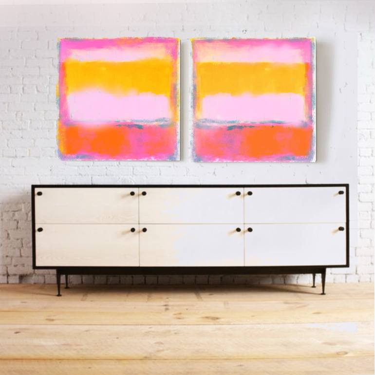 Original Abstract Expressionism Abstract Painting by Robert R Rodriguez