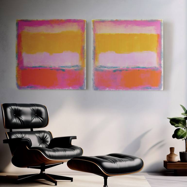 Original Abstract Expressionism Abstract Painting by Robert R Rodriguez