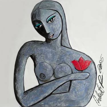 Original Abstract Nude Digital by Robert Erod