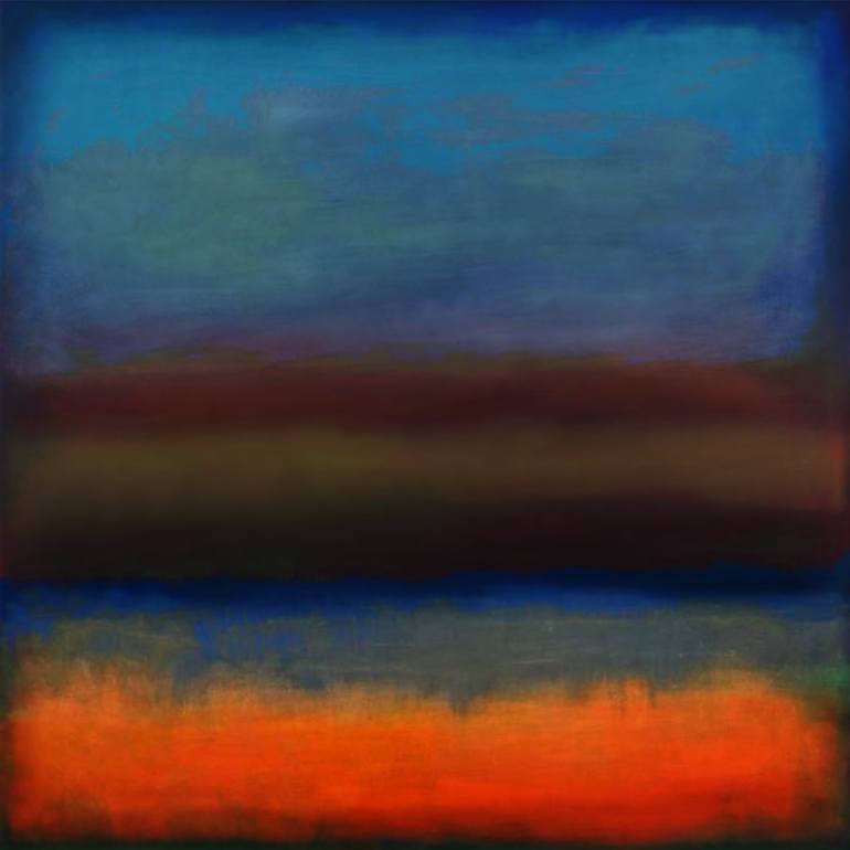 Original Abstract Digital by Robert Erod | Abstract Expressionism Art on Canvas | 47x47 ~ Body Mind Soul (digital)