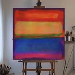 Rainbow Fiesta 47x47 Gallery Stretched by Robert Erod