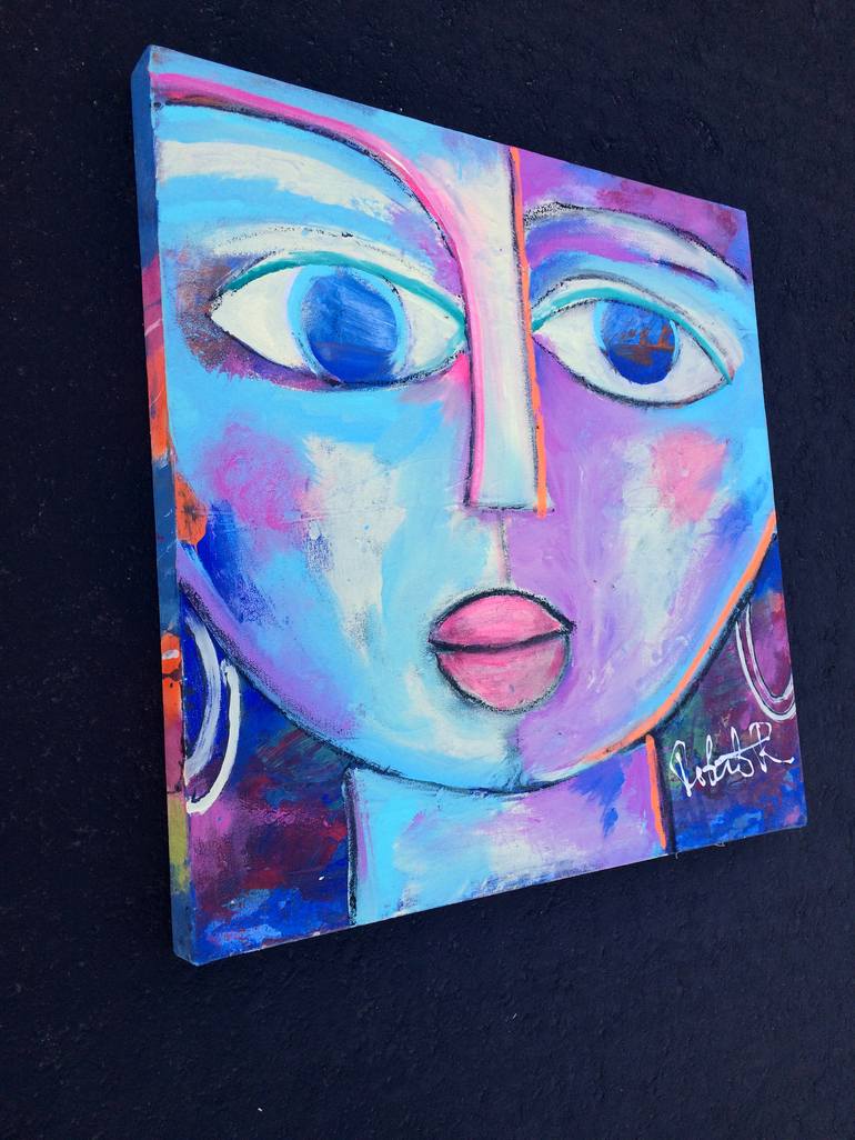 Original Abstract Portrait Painting by Robert Erod