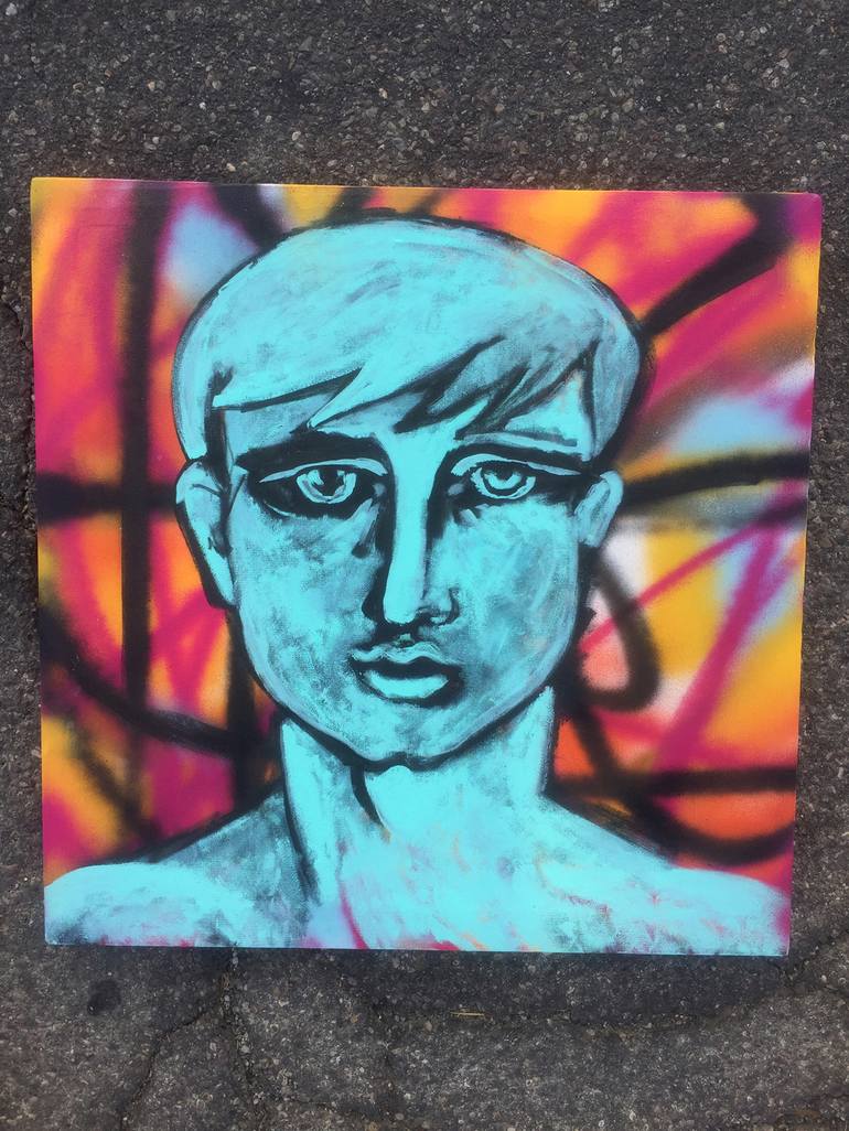 Original Abstract Portrait Painting by Robert Erod