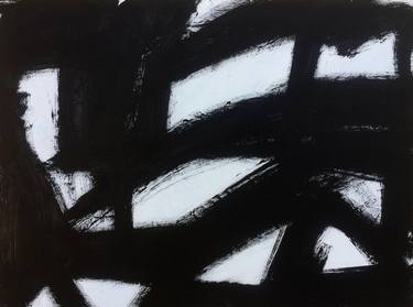 Saatchi Art Artist Robert Erod; Painting, “48x36 Black Expressionist Mid Century Made in 2018” #art