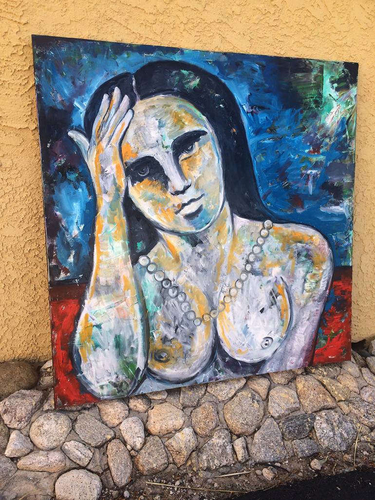 Original Abstract Nude Painting by Robert Erod