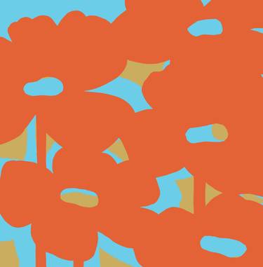 Large Orange Poppies limited edition. GICLEE CANVAS thumb