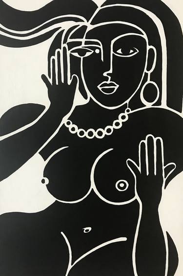 Cubist Nude Woman 48x72 thumb