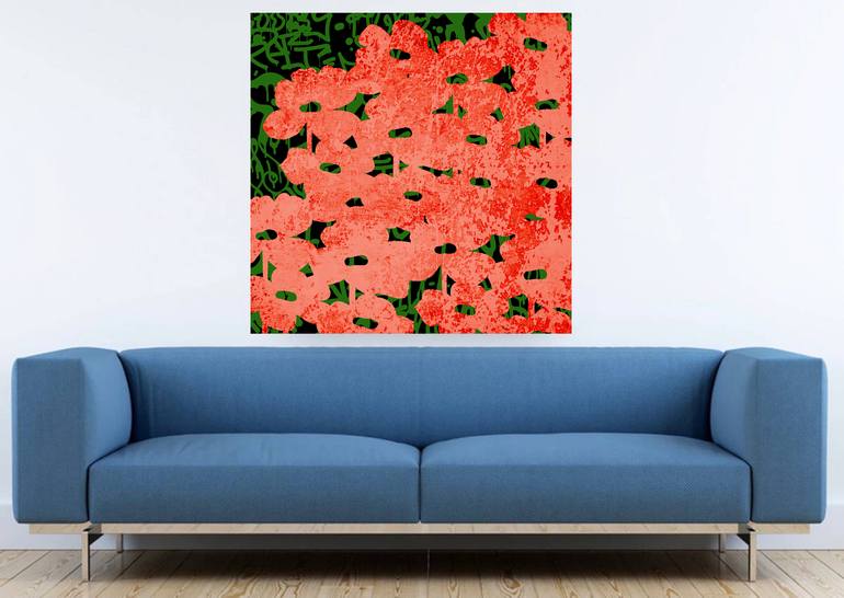 Original Abstract Expressionism Floral Digital by Robert Erod