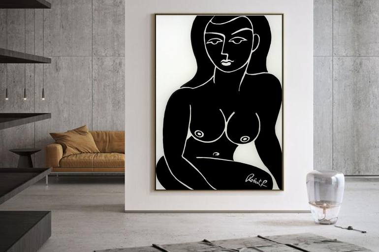 Original Abstract Expressionism Nude Painting by Robert Erod