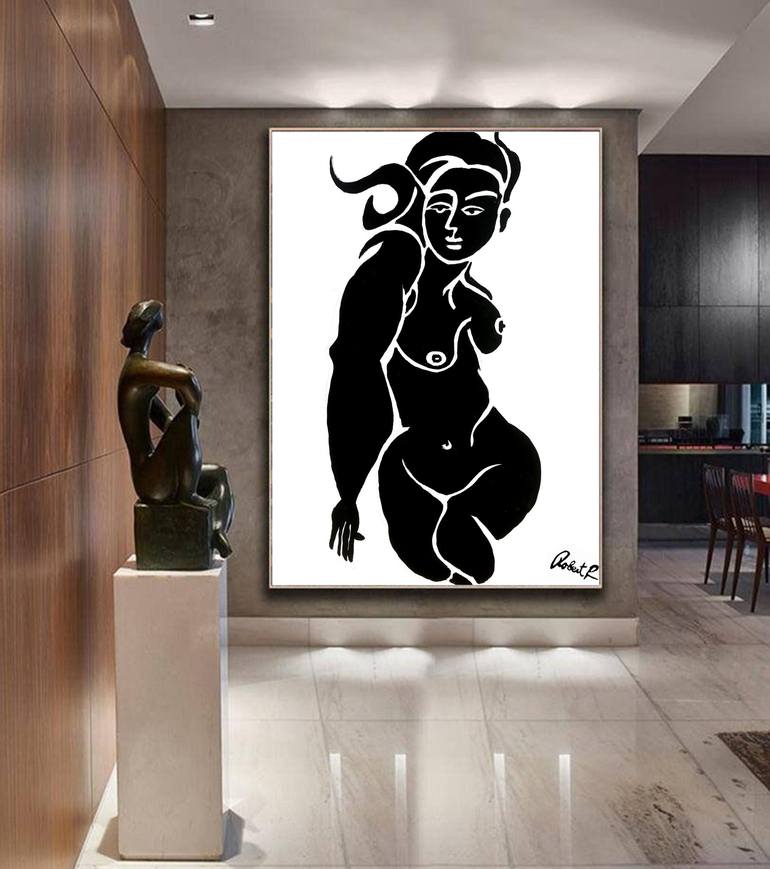 French Full Figured Female Nudes Painting by Robert Erod