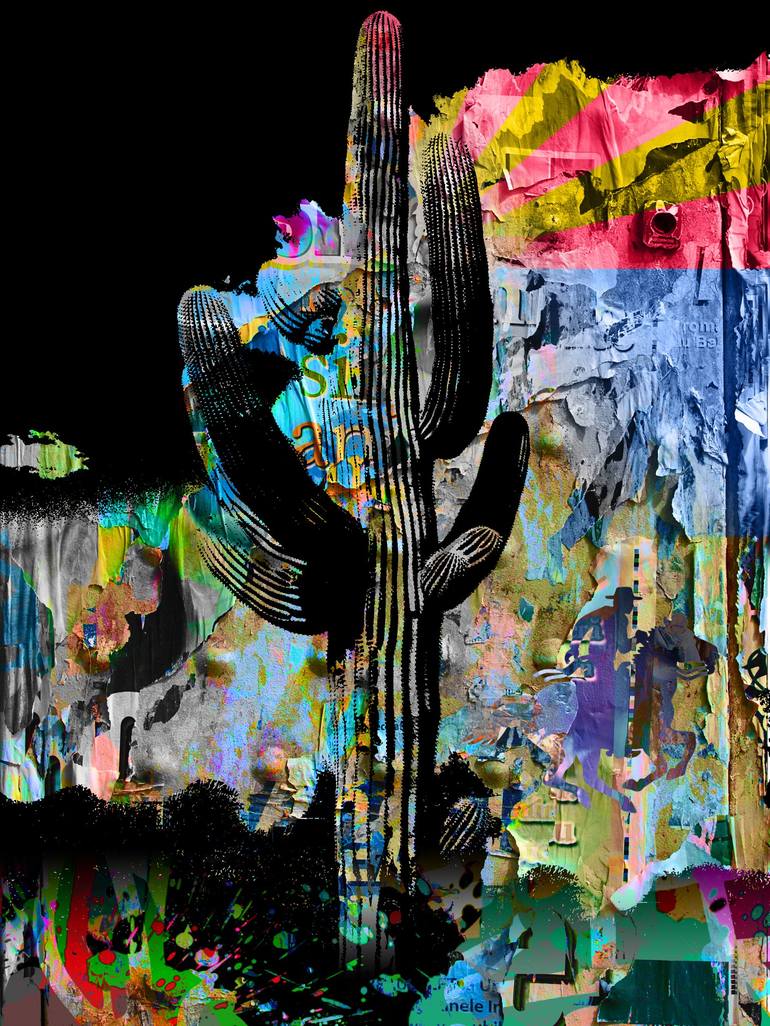 abstract cactus painting