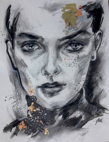 Original Portraiture Fashion Drawings by Suhair Sibai