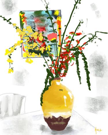 Print of Impressionism Still Life Digital by Rex Maurice Oppenheimer