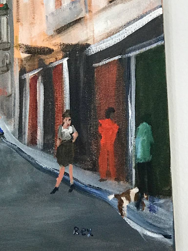 Original Abstract Cities Painting by Rex Maurice Oppenheimer