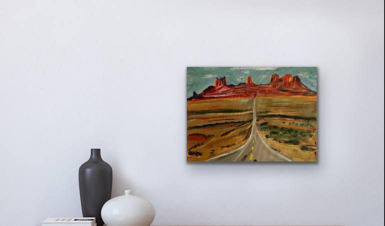 Original Abstract Landscape Painting by Rex Maurice Oppenheimer