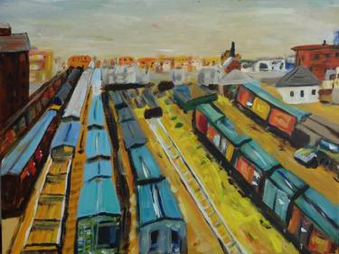 Print of Train Paintings by Rex Maurice Oppenheimer