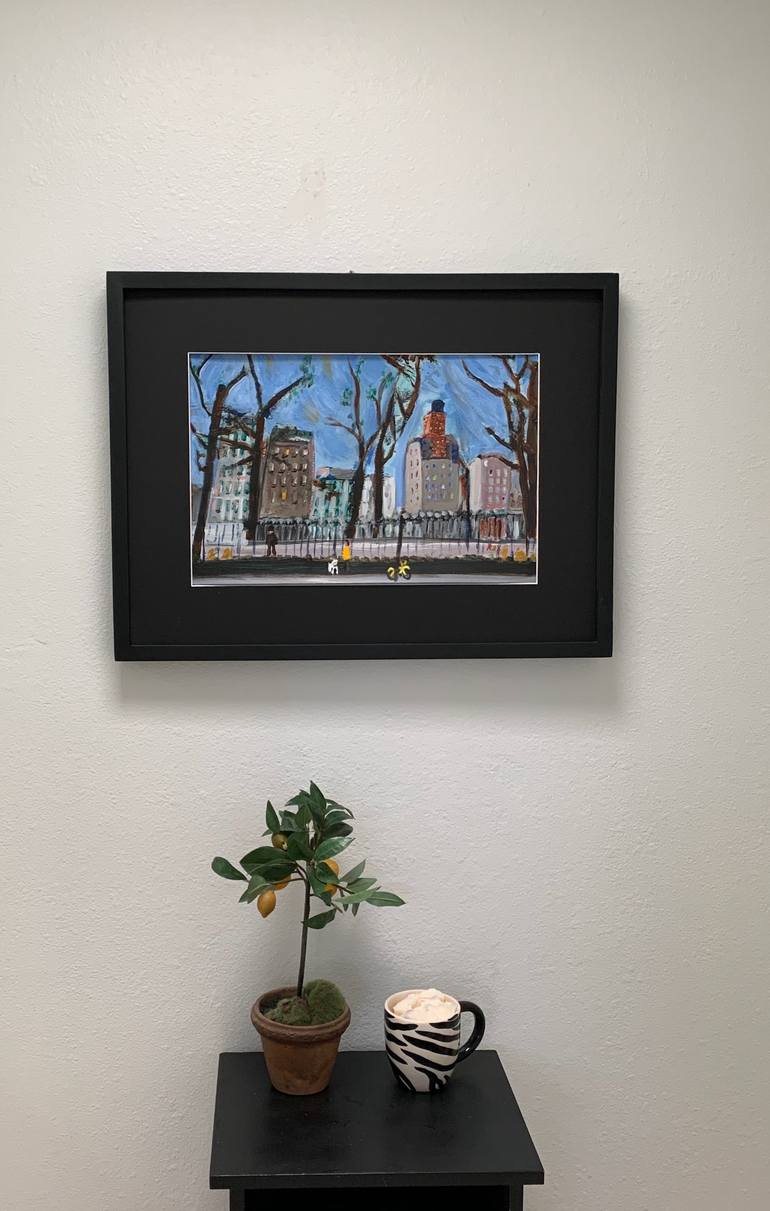 Original Abstract Cities Painting by Rex Maurice Oppenheimer