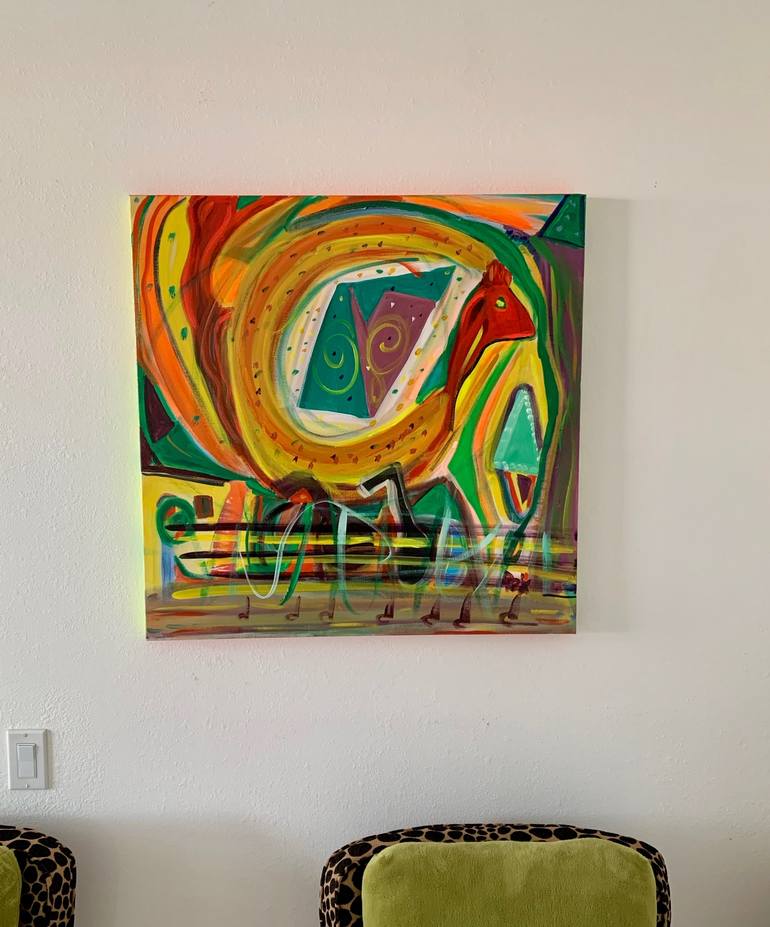 Original Abstract Painting by Rex Maurice Oppenheimer