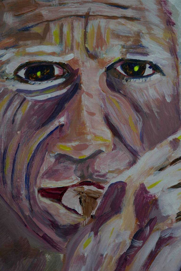 Original Abstract People Painting by Rex Maurice Oppenheimer
