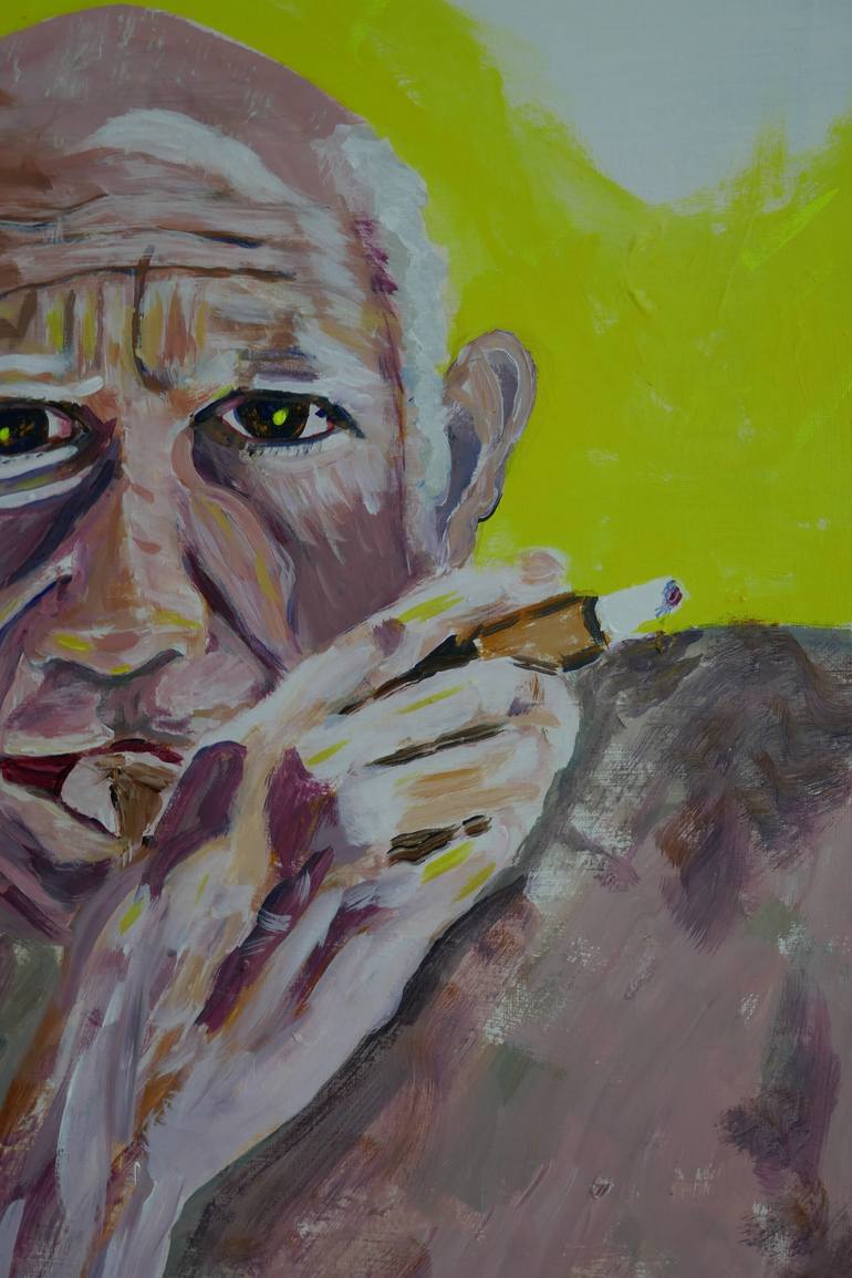 Original Abstract People Painting by Rex Maurice Oppenheimer