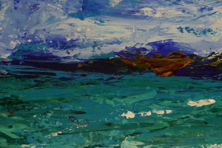 Original Abstract Seascape Painting by Rex Maurice Oppenheimer