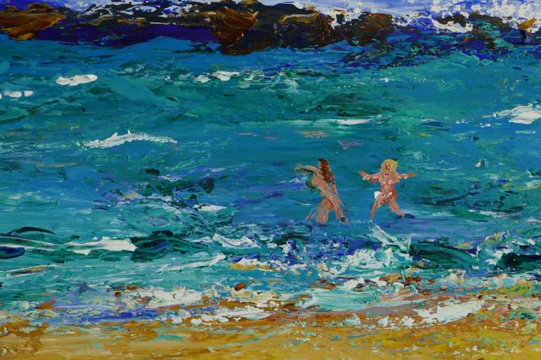 Original Abstract Seascape Painting by Rex Maurice Oppenheimer