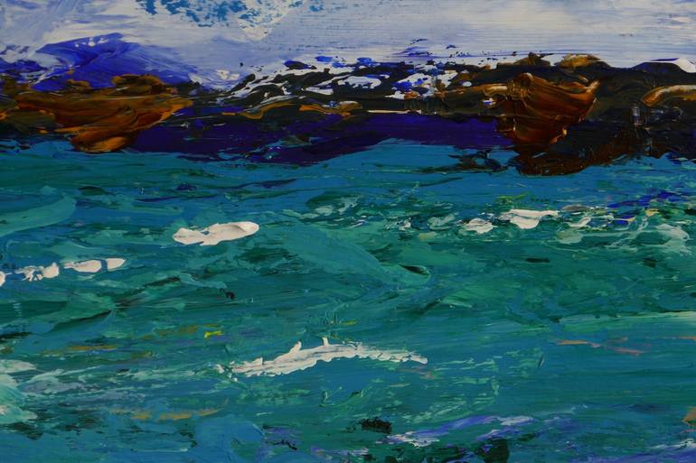Original Abstract Seascape Painting by Rex Maurice Oppenheimer