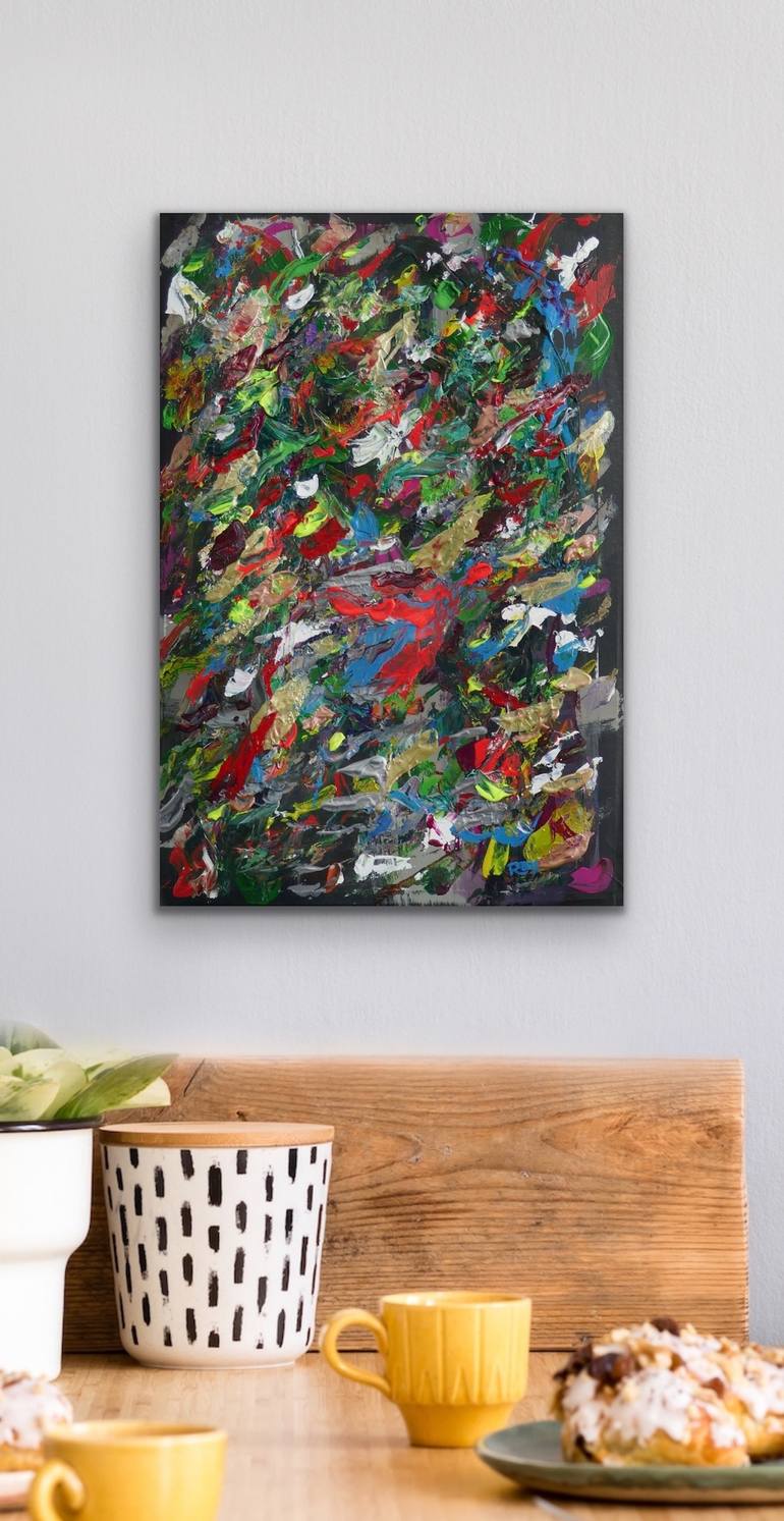 Original Abstract Expressionism Abstract Painting by Rex Maurice Oppenheimer