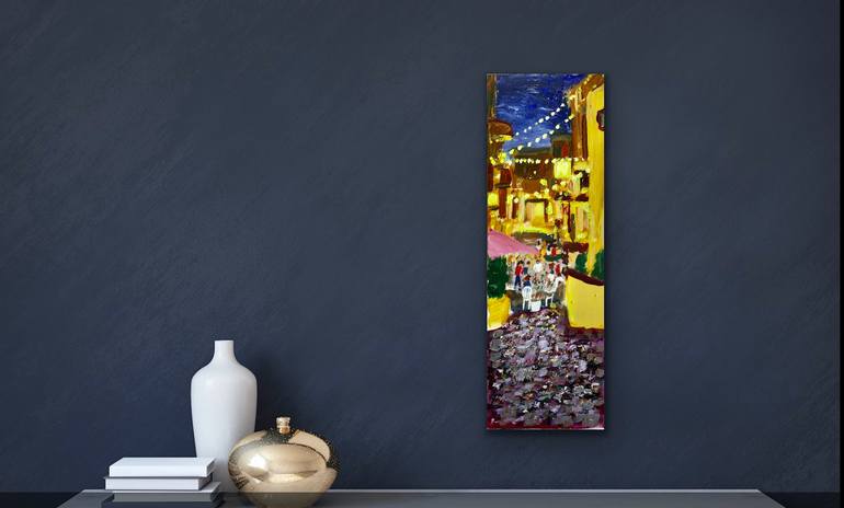 Original Abstract Cities Painting by Rex Maurice Oppenheimer