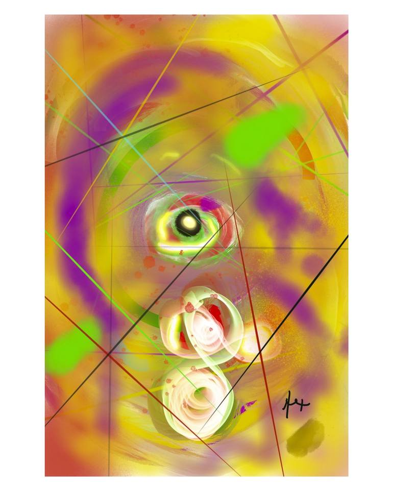 Original Abstract Expressionism Abstract Digital by Rex Maurice Oppenheimer