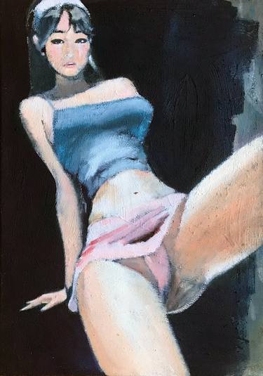 Original Expressionism Erotic Paintings by Nacht MAHR