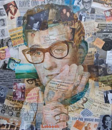 'Not Fade Away' Portrait Of Buddy Holly thumb