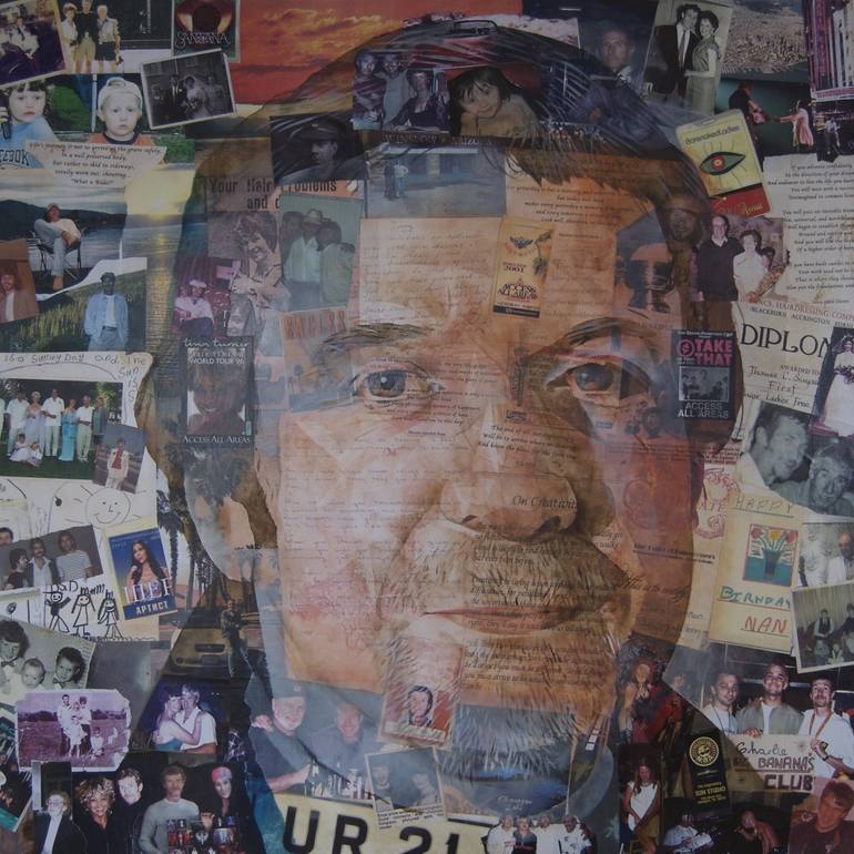 Portrait Of Tom Simpson Collage by Anthony Brown | Saatchi Art