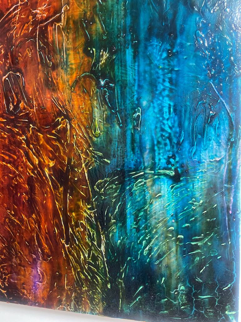 Original Abstract Expressionism Abstract Painting by Takeshi Yokoshima