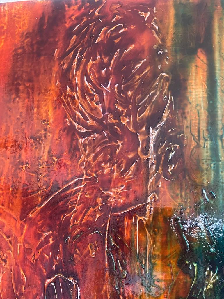 Original Abstract Expressionism Abstract Painting by Takeshi Yokoshima