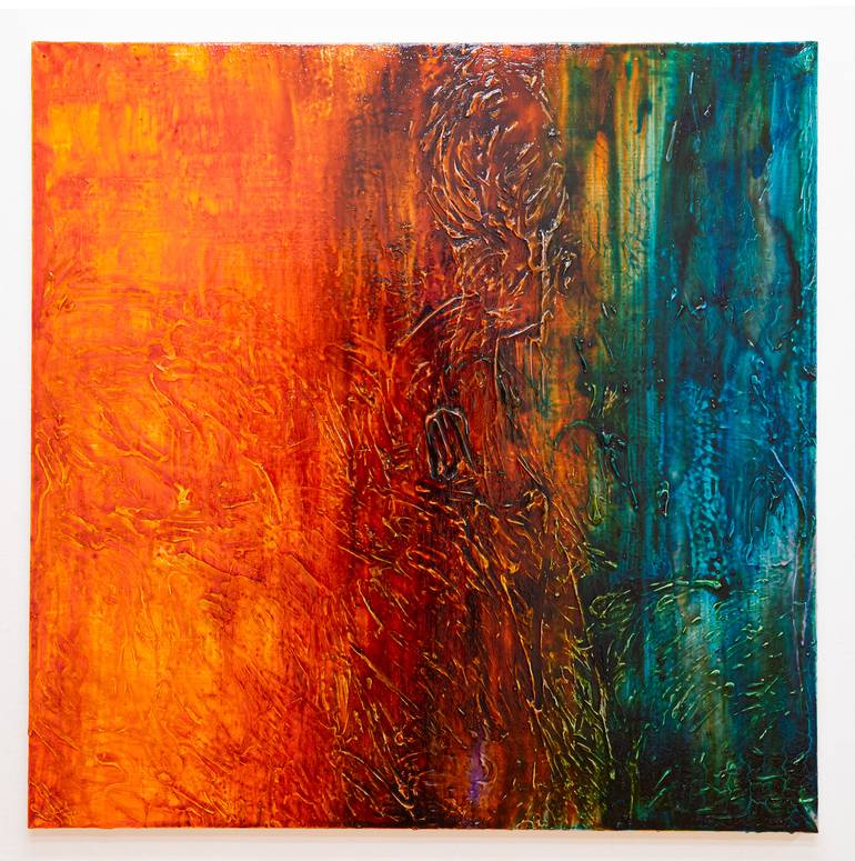 Original Abstract Expressionism Abstract Painting by Takeshi Yokoshima