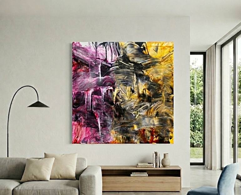 Original Abstract Expressionism Abstract Painting by Takeshi Yokoshima