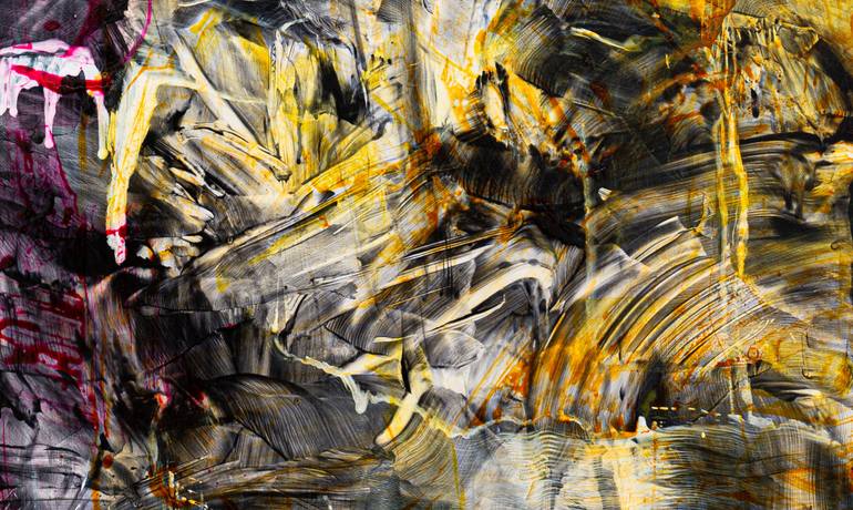Original Abstract Expressionism Abstract Painting by Takeshi Yokoshima