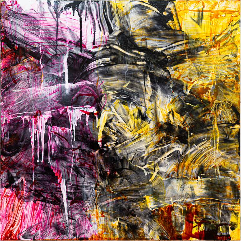 Original Abstract Expressionism Abstract Painting by Takeshi Yokoshima